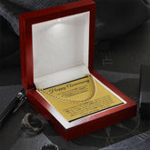 Anniversary Gift For Him, Cuban Link Chain with Message Card, Elegant Anniversary Gift for Him